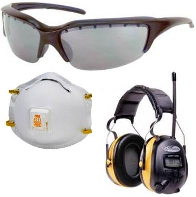 Tools- Safety Gear; ear protection, mask and eye wear