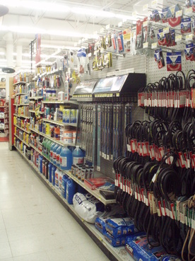 Automotive Aisle; V belts, windshield wipers, Oil Dry