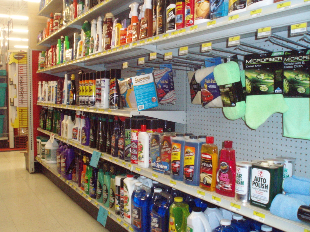 Automotive aisle, wash supplies, leather cleaner, Armor All